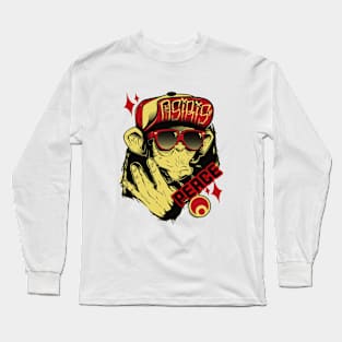 peace monkey hiphop style Long Sleeve T-Shirt